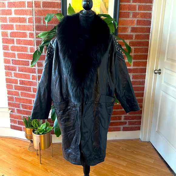 Vintage Fur and leather coat - Picture 1 of 5